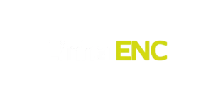 Em letras brancas e verdes: Linha Enc